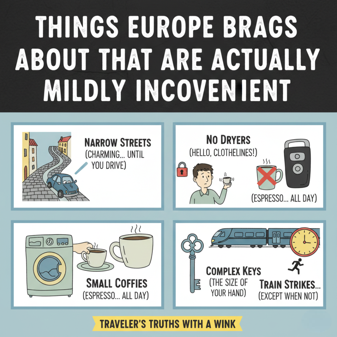 Things Europe Brags About That Are Actually Mildly Inconvenient