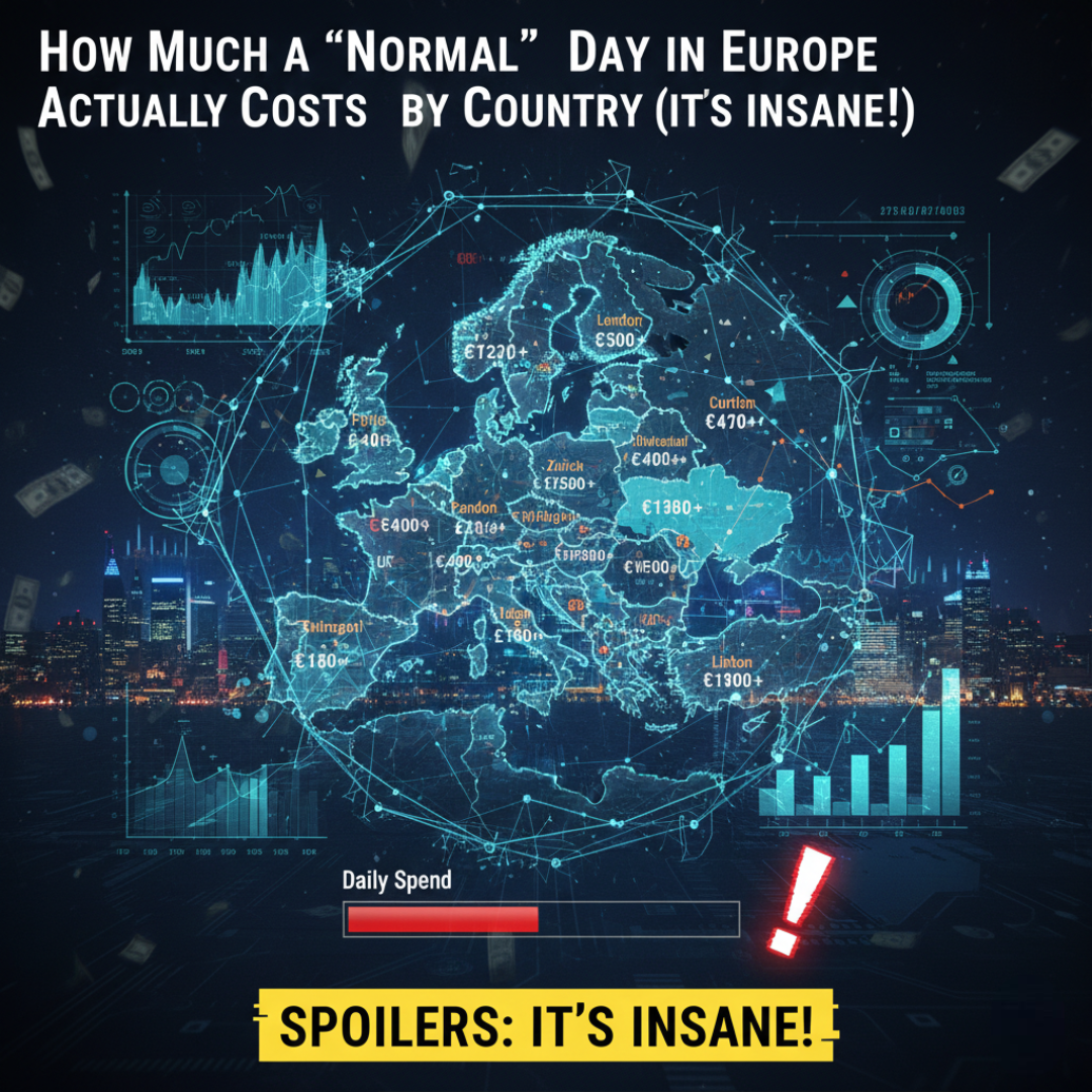 How Much a “Normal” Day in Europe Actually Costs by Country (Spoilers: It’s insane!)