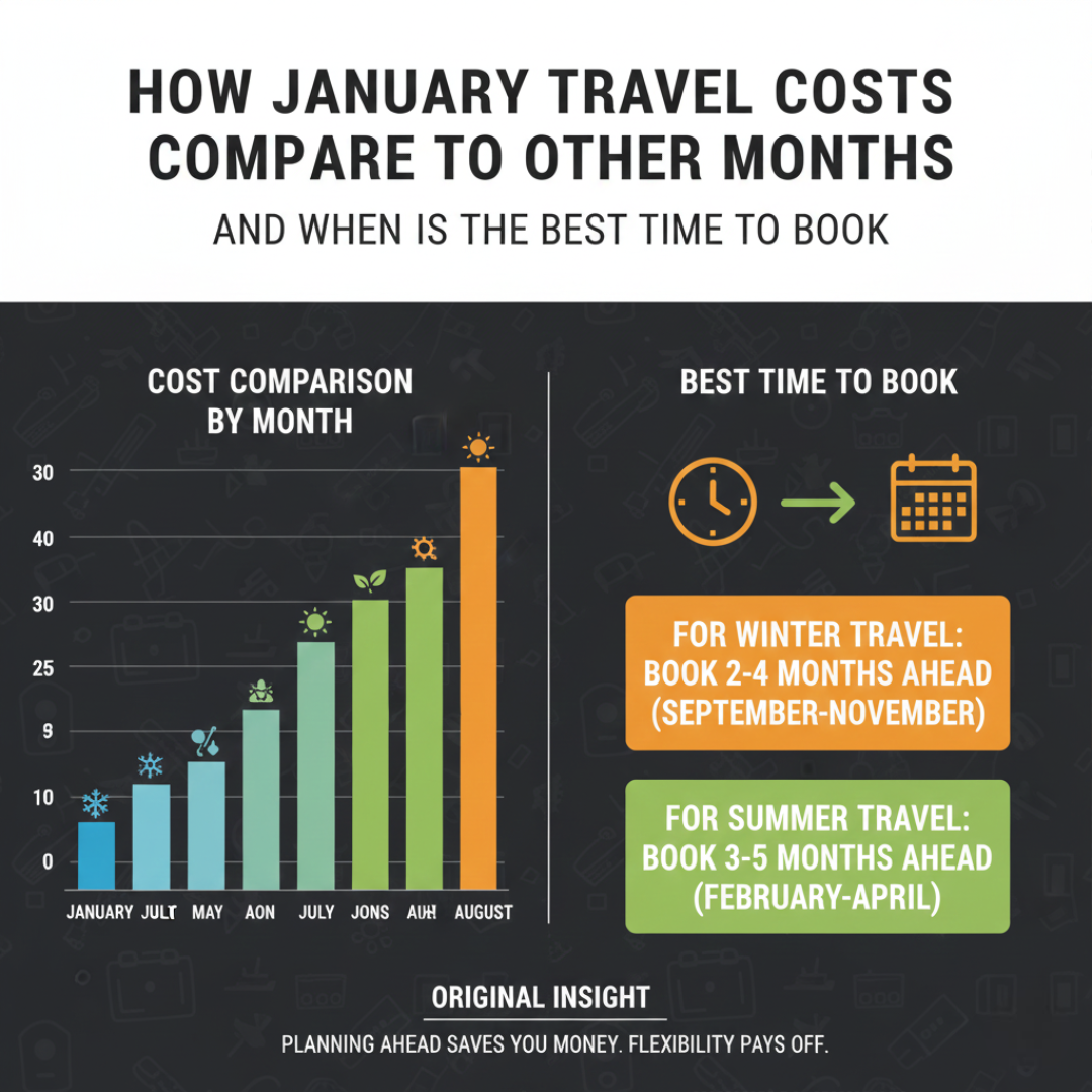How January Travel Costs Compare to Other Months — And When is the Best time to Book