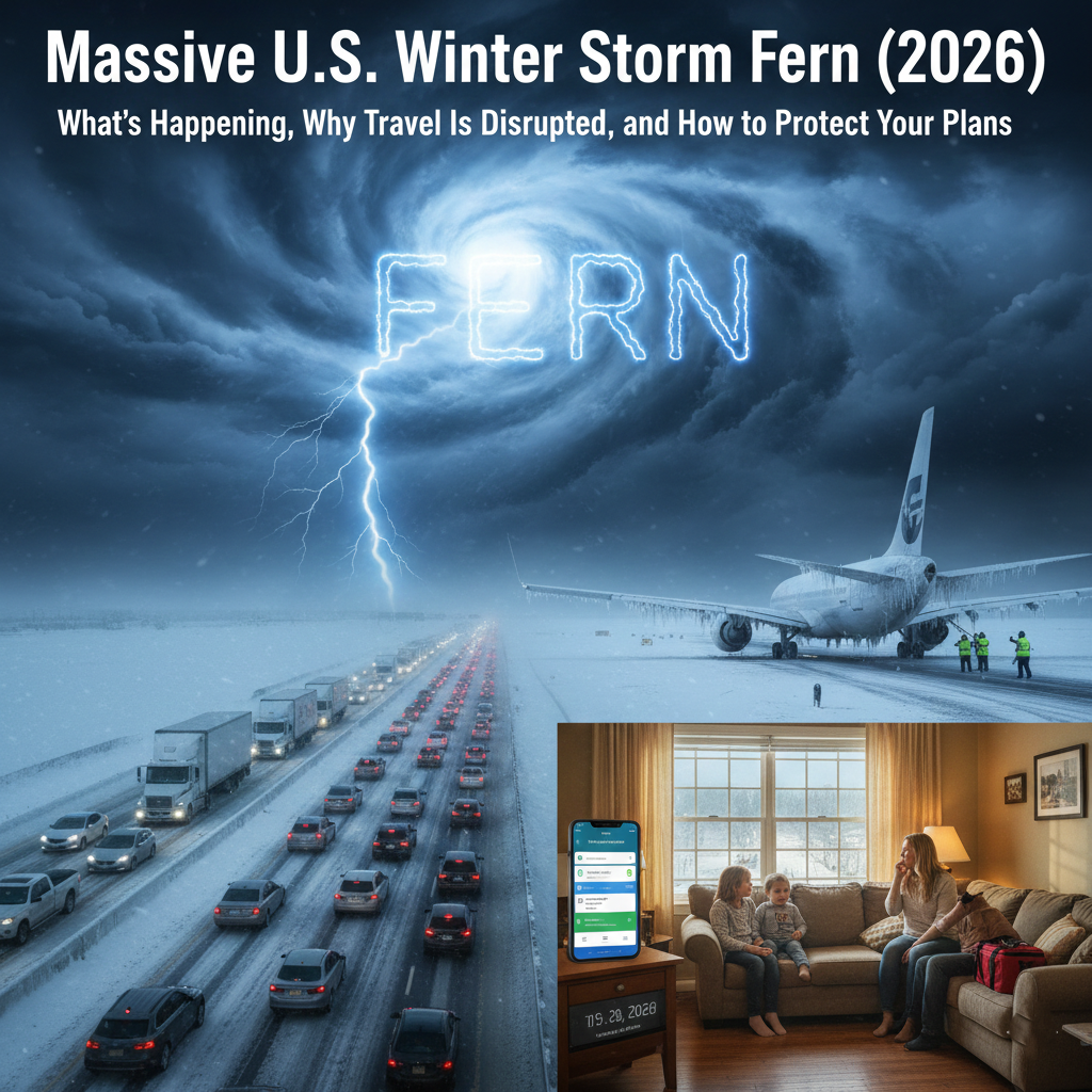 Massive U.S. Winter Storm Fern (2026): What’s Happening, Why Travel Is Disrupted, and How to Protect Your Plans