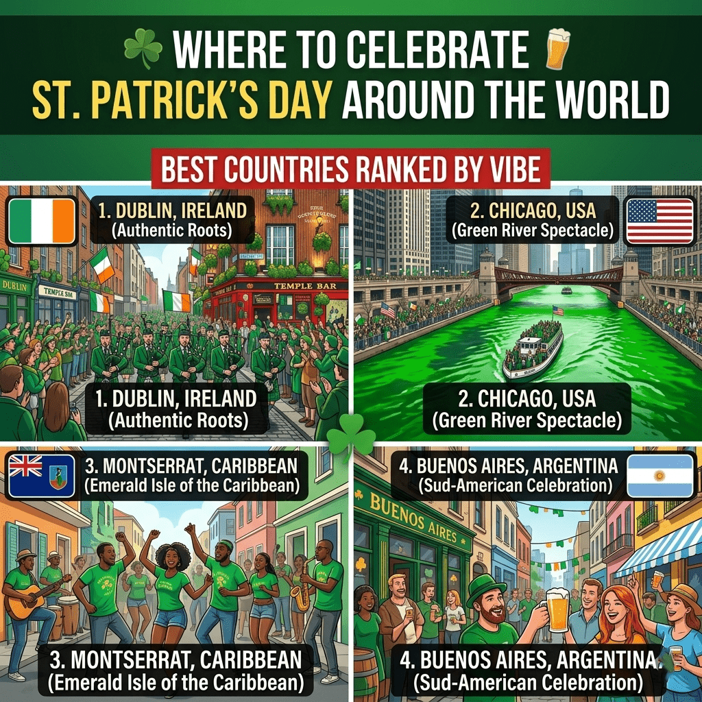 Where to Celebrate St. Patrick’s Day Around the World (Best Countries Ranked by Vibe)